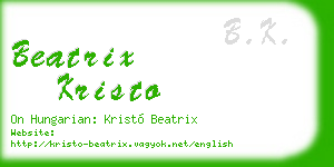 beatrix kristo business card