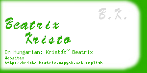beatrix kristo business card